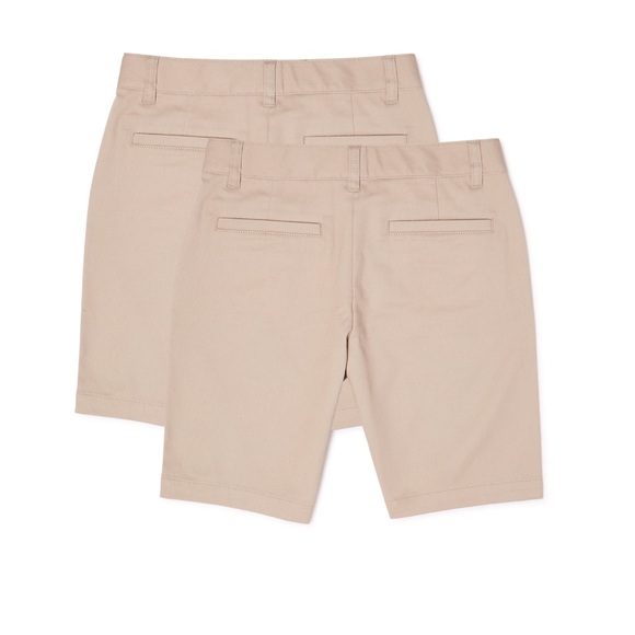 2 NWT Khaki Girls Stretch Bermuda Shorts - Picture 3 of 8